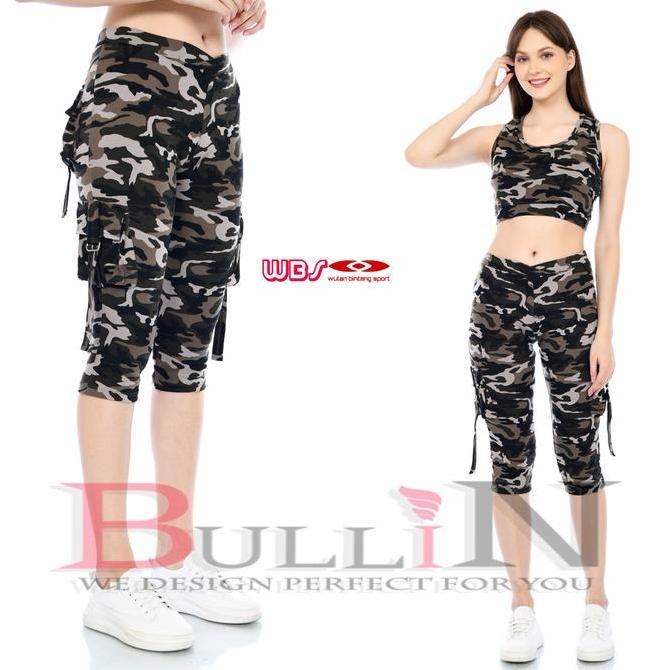 DF262 - Celana senam kantong pendek army