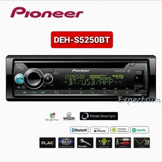 Pioneer DEH-S5250BT Single Din Smart Sync GPS Bluetooth Karaoke