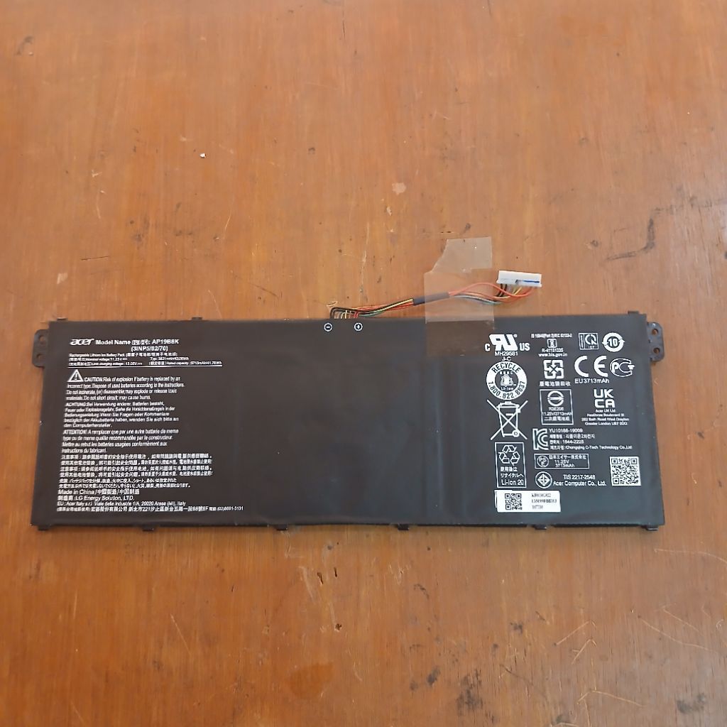 Baterai Laptop acer aspire 3 a314 22 a31435 AP19B8K ORIGINAL