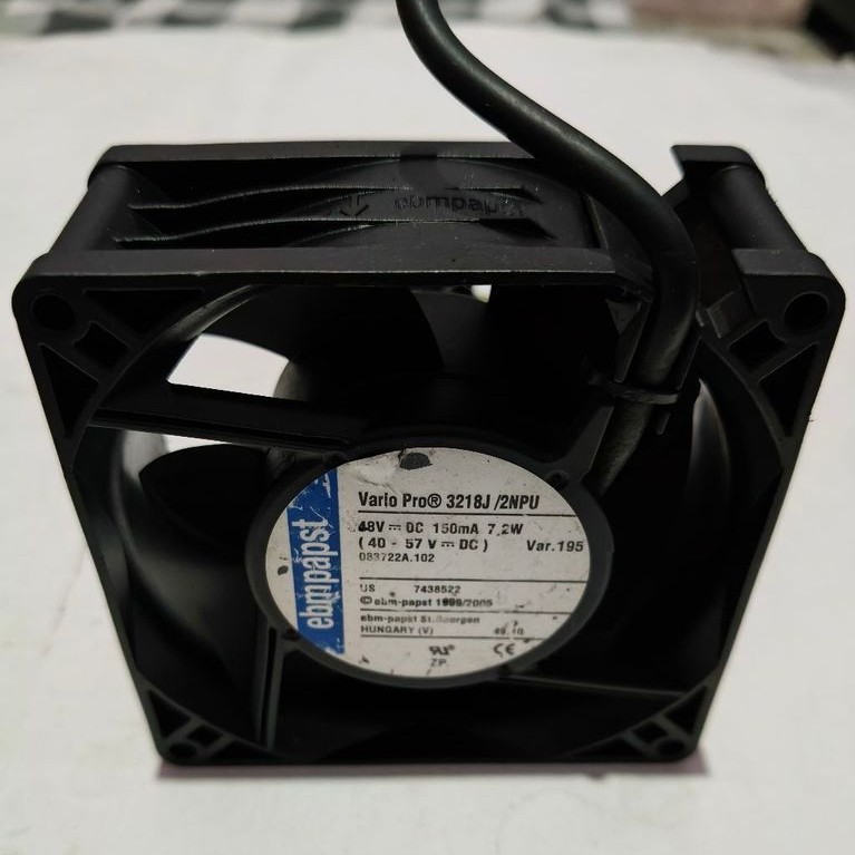 KIPAS DC WATERPROOF/ANTI AIR DC 48VOLT 150mA 7.2W 40V-57V EMBPAPST 9X9CM TEBAL 3.8CM HIGH SPEED