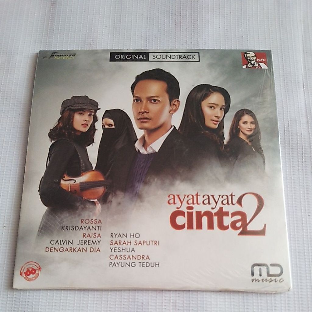 kaset cd audio lagu ayat ayat cinta rossa, krisdayanti, raisa, payung teduh (baru)
