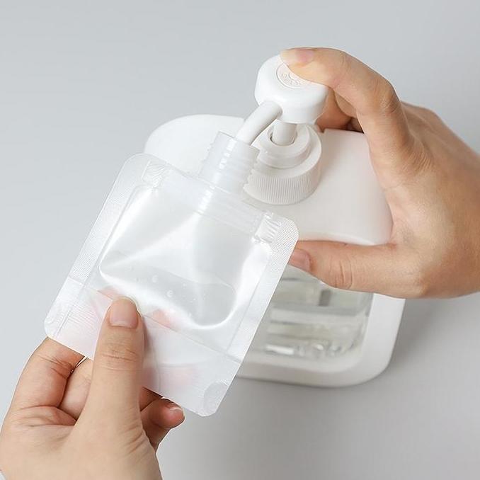 [] U-Living Set Bundling Travel Botol Refill Tempat Sabun Cair Botol Sabun Travel Plastik Fliptop Tr