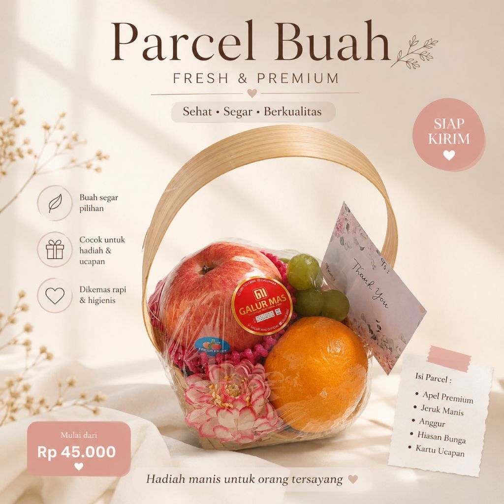 Hampers / Parcel Buah Mini Besek Tenteng