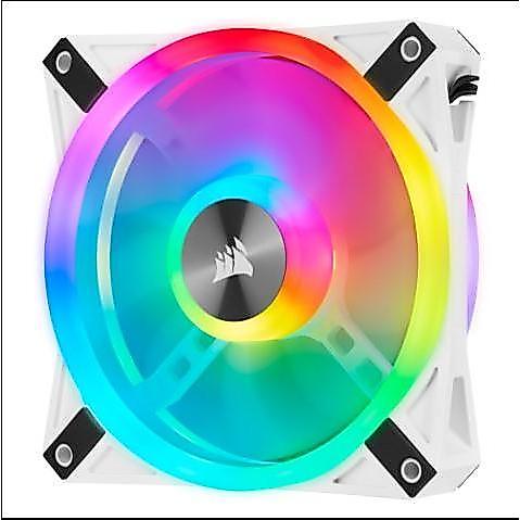 Corsair iCUE QL120 RGB 120mm PWM White Fan - Fan Casing 12cm