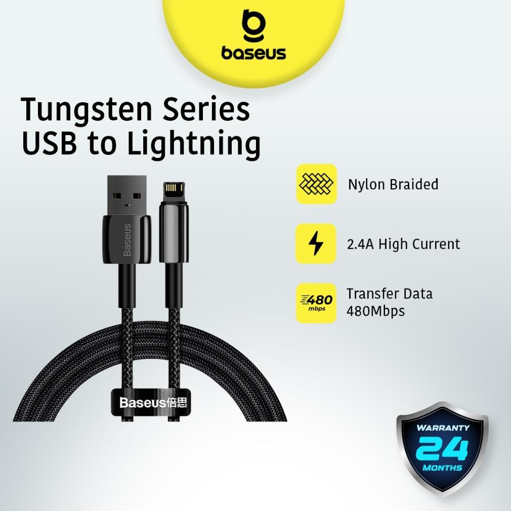 NEW ARRIVAL Baseus Tungsten Fast Charging Data Cable USB Type C Lightning 20W 66W 100W 240W