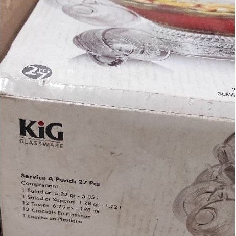KiG Glassware Service A Punch 27 Pcs Set Gelas Saatsu Punch dengan 12 Cốc