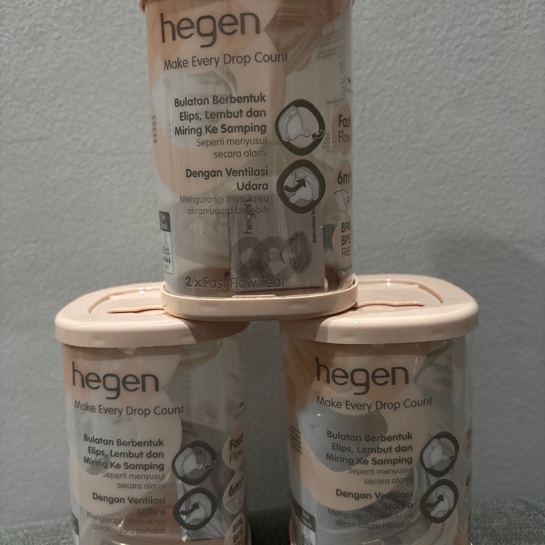 HEGEN TEAT FAST nipple Dot Hegen - Hegen Nipple Replacement 6m+  - Hegen Karet Dot
