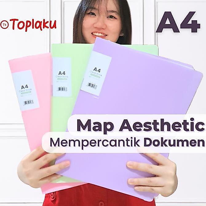 Weex- Display Book A4 Pastel Aesthetic Clear Holder Berkas Dokumen Plastik Ijazah Anti Air File File