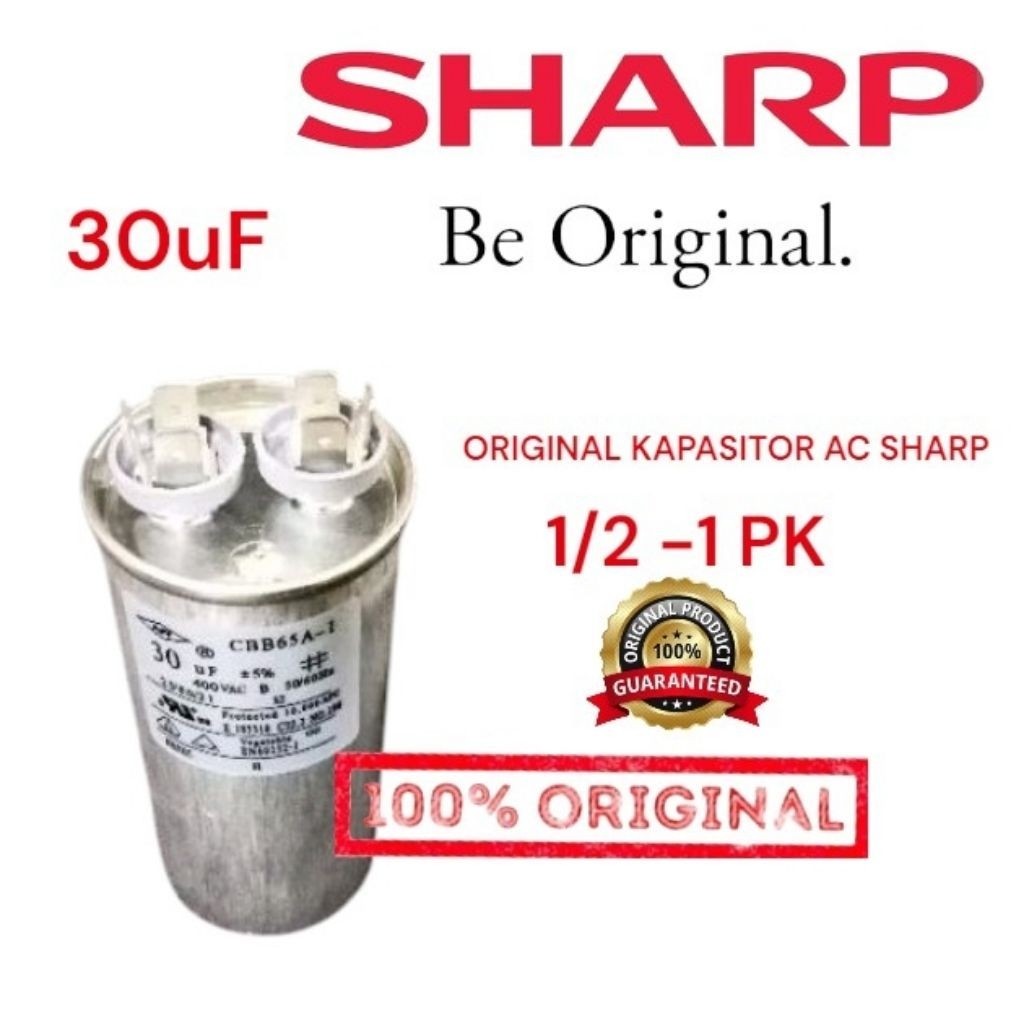 KAPASITOR AC SHARP 1PK ASLI ORGINAL 30UF