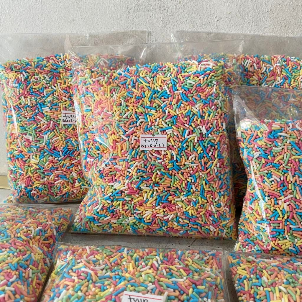 (500 gram) Meses Tulip Rainbow | meses warna warni