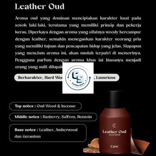 CAVE EAU DE PARFUM LEATHER OUD 50 ML ORIGINAL CAVE PARFUM LEATHER OUD UKURAN BESAR