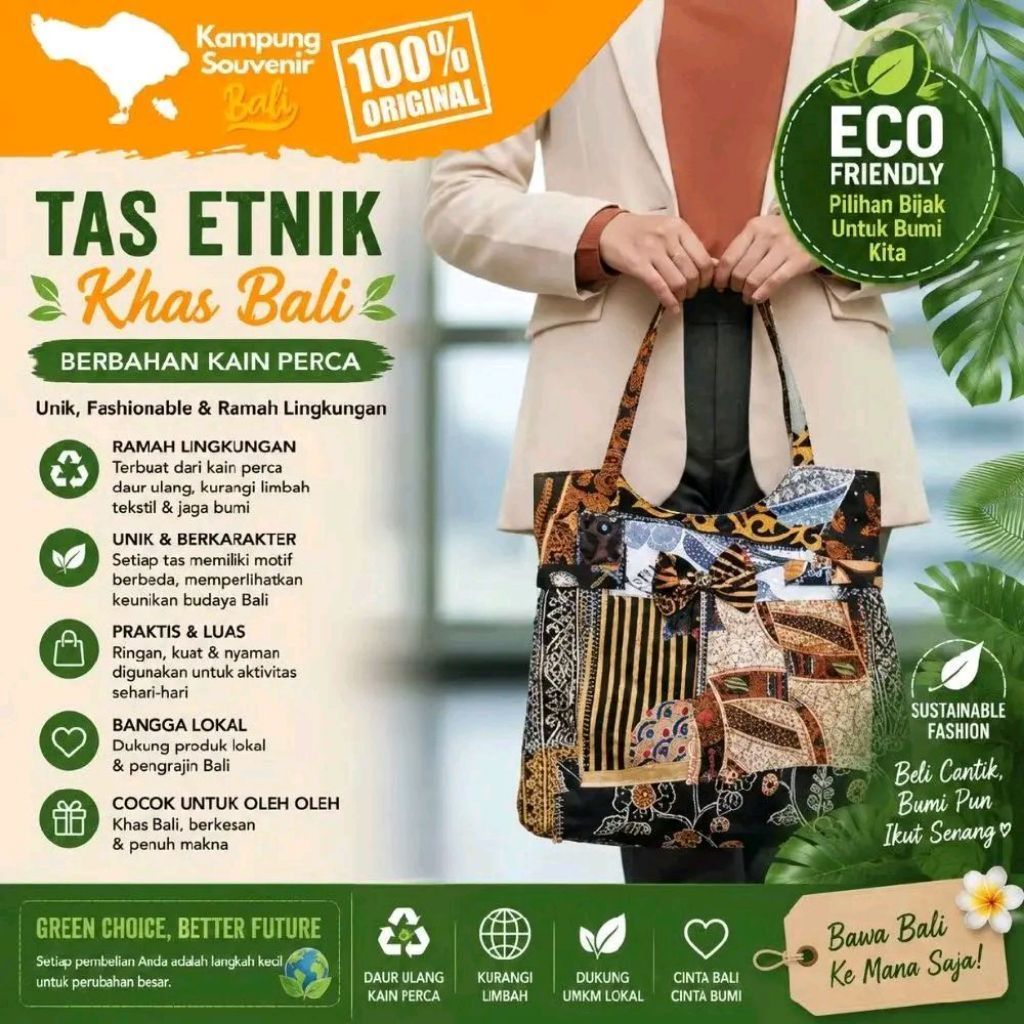 Tas Kain Etnik Bali Murah Tote Bag Oleh Oleh Khas Bali Kampung Souvenir