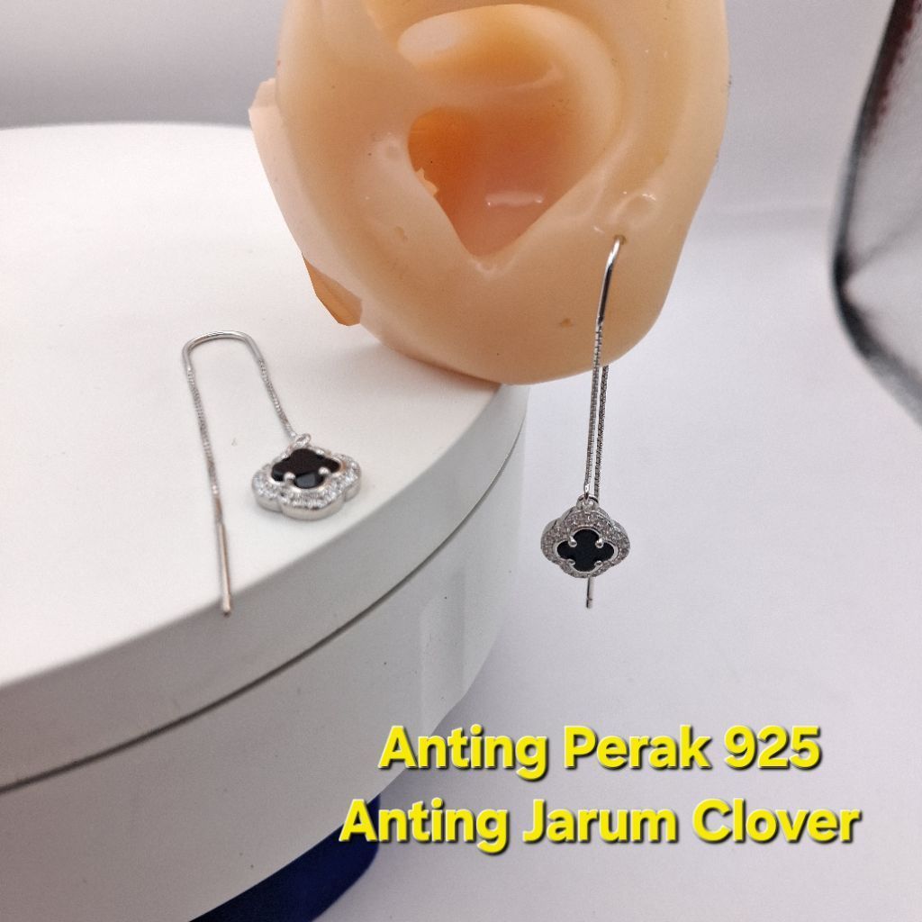 Anting jarum perak silver 925 anting panjang dewasa