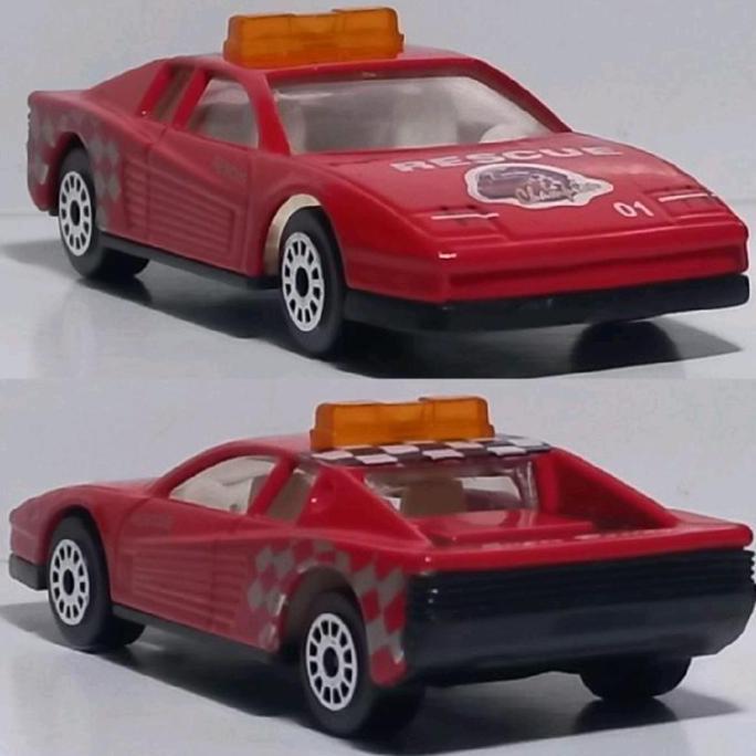 1:64 FERRARI TESTAROSSA DIECAST MOBIL NO BRAND MADE IN CHINA SEPERTI SOMA YATMING MC TOYS PRO ENGINE