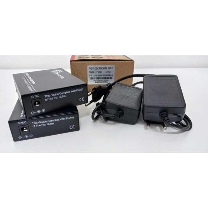 Promo Eyota Converter HTB10/100/1000Mbps Plus SFP Port Gigabit 1.25Gb 3Km Plus Adaptor Kualitas Bagu