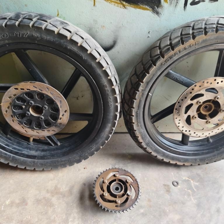 velg racing tapak lebar set pnp megapro, tiger, scorpio
