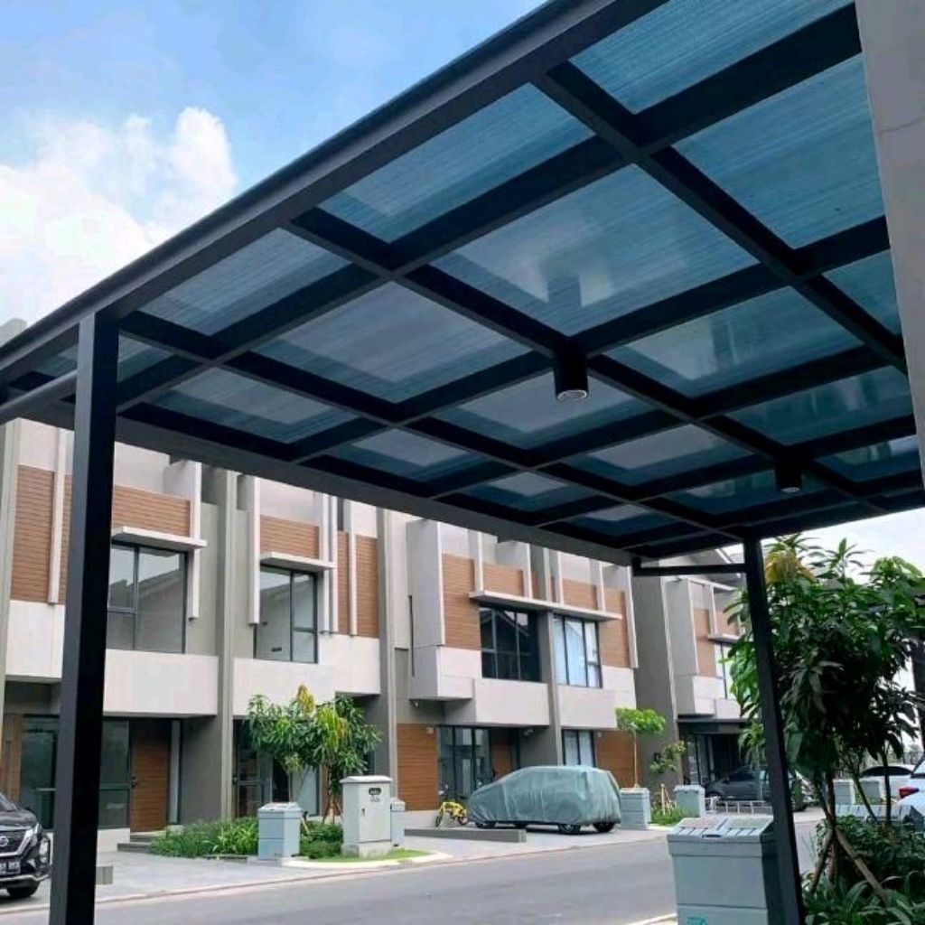 Kanopi atap polikarbonat (solarlite/Twinlite) Bulat