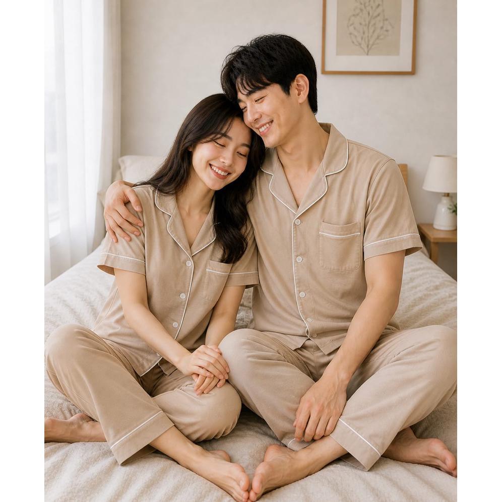 TERBARU Setelan Piyama Couple | Piyama couple cewek cowok | Piyama couple pasangan | Set Baju Tidur 