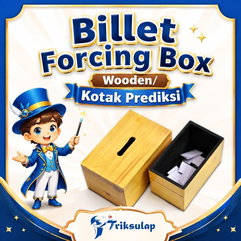 Alat Sulap Billet Forcing Box Wooden / Kotak Prediksi