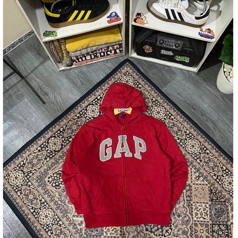 ziper hodie gagap stm merah original