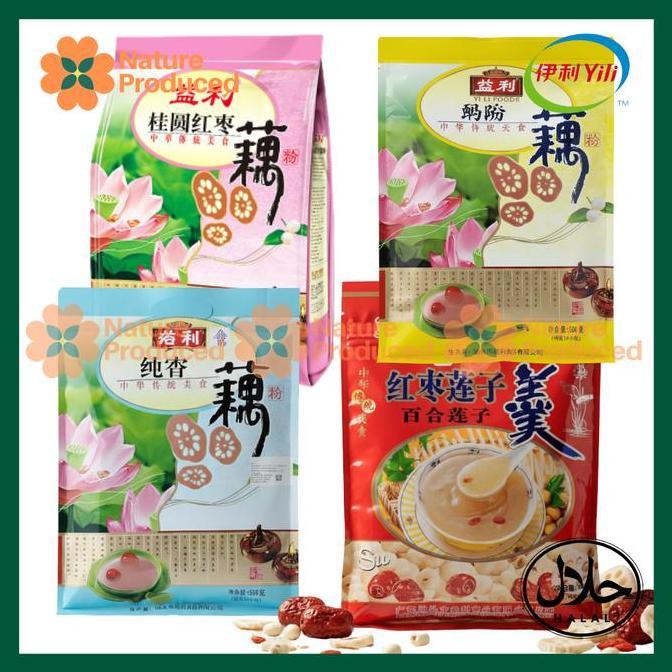 [Yili] Lotus Breakfast Cereal Series Minuman Sereal Paste & Bubuk Teratai | Sarapan | Halal | Import