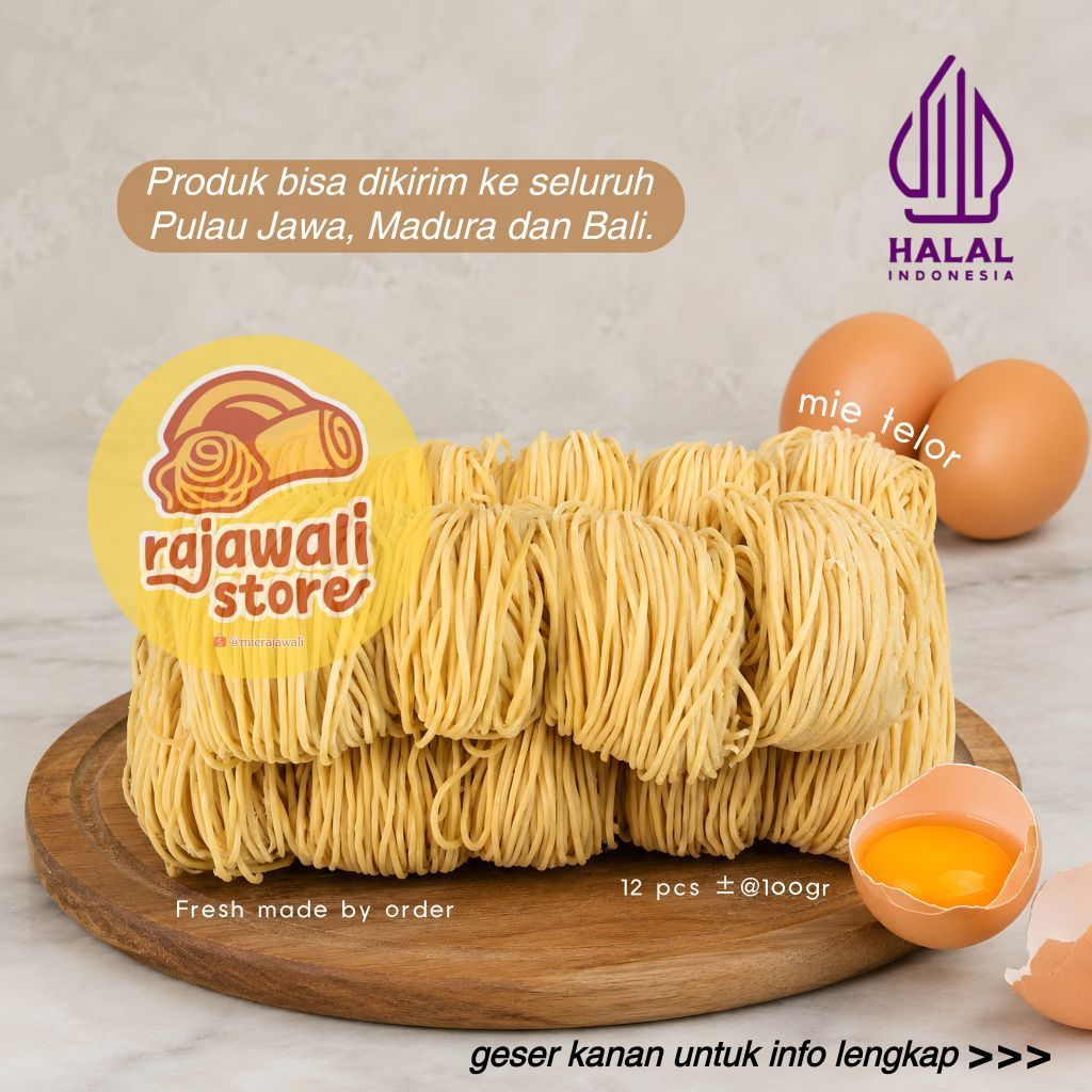MIE BASAH (TELOR) UNTUK MIE AYAM, MIE GACOAN, PANGSIT, JEBEW dll