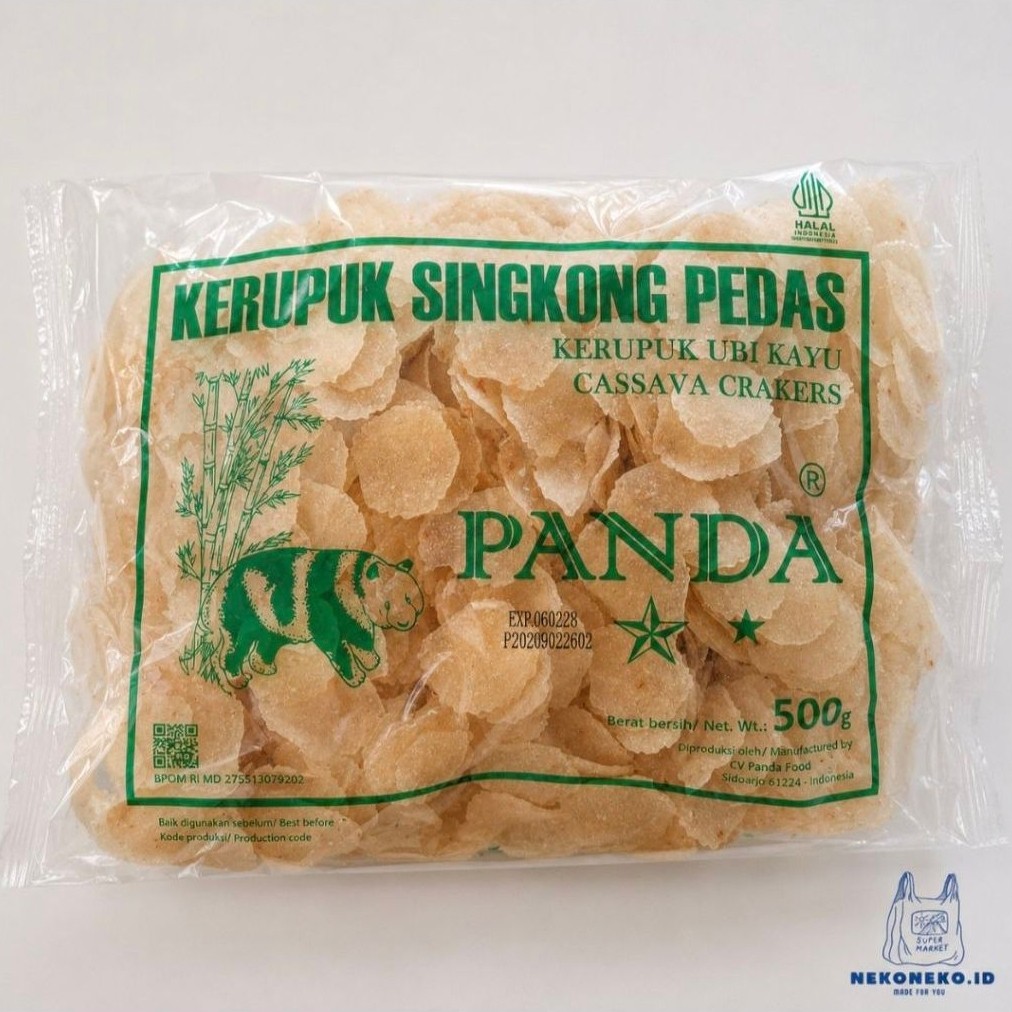 Krupuk Ubi Kayu Mentah Cap Panda | Kerupuk Singkong Cap Panda| Tersedia Pengiriman Instant Area Pono