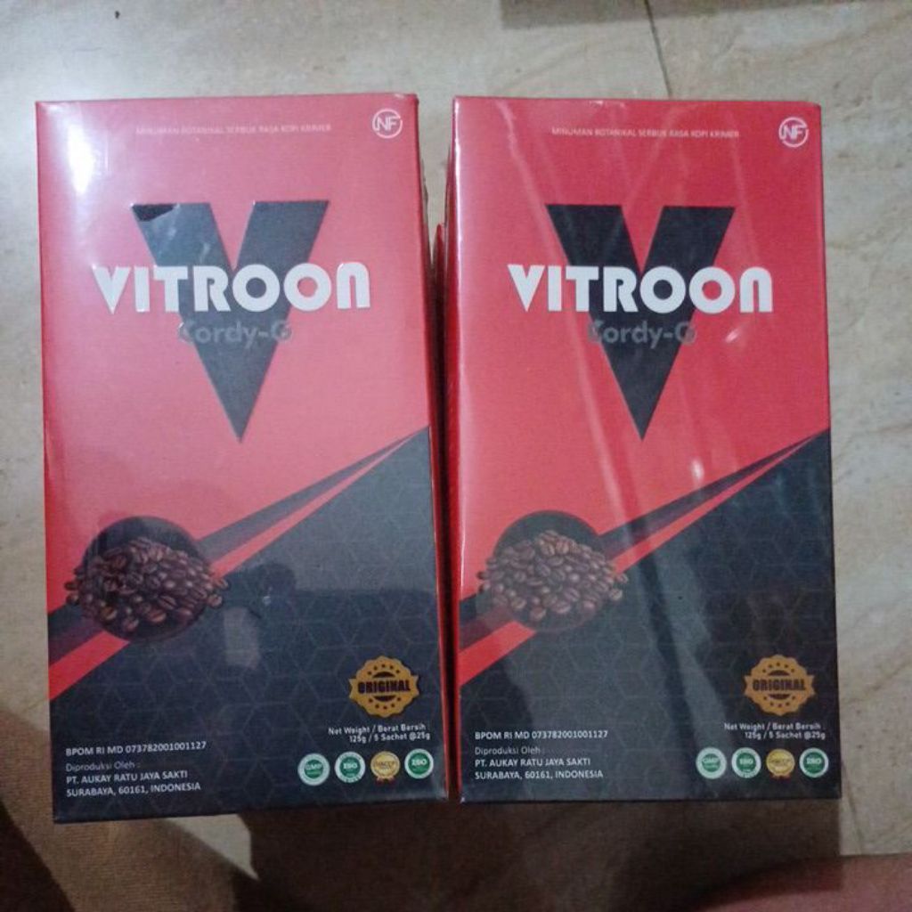 VITROON CORDY-G Minuman Botanikal Kopi Krimer 5 Sachet 125g Cordyceps Ginseng