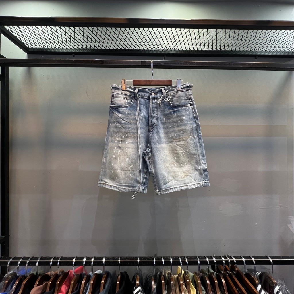 Saint Jakarta | Celana Jeans Pendek Pria Paint Splatter Denim Short S03