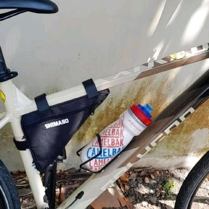 Promo Tas segitiga kecil sepeda Tas penyimpanan alat sepeda tas sepeda tas segitiga sepeda tas frame