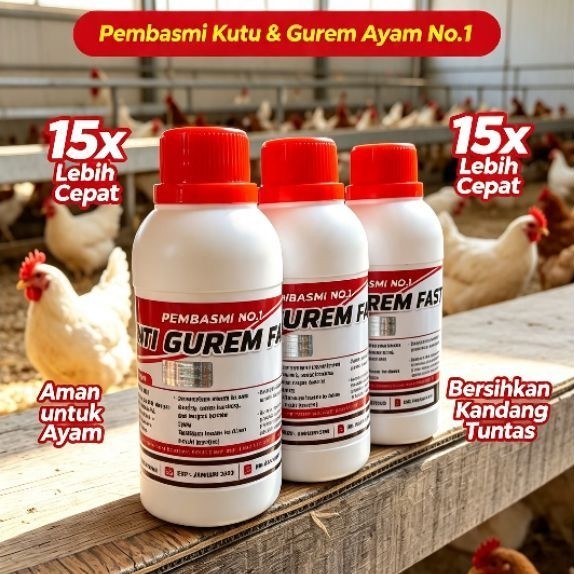 Pembasmi Kutu & Gurem Ayam Fast Anti Gurem Fast untuk Kandang Ayam