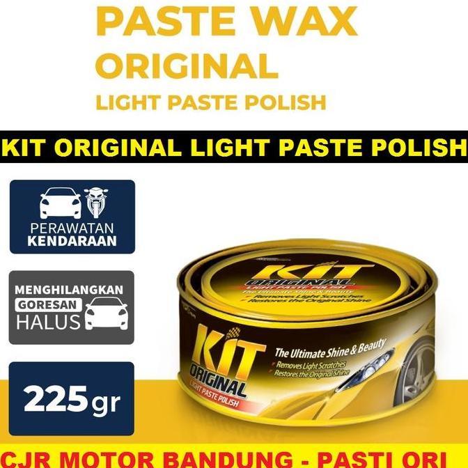 WAX KIT ORIGINAL PASTE POLISH 225gr kit wax pasta kaleng kuning poles