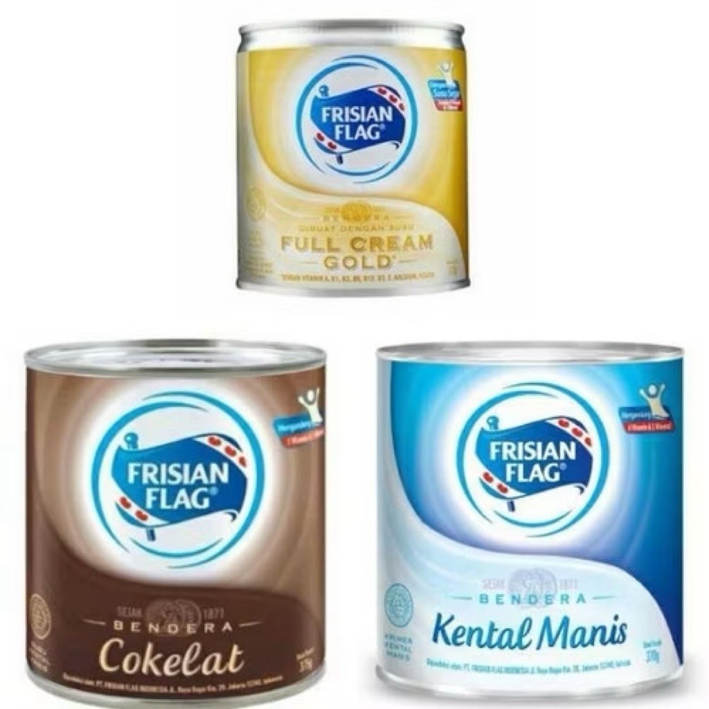FRISIAN FLAG Kental Manis Kaleng 370gr | Susu Putih Kaleng Susu Coklat Kaleng