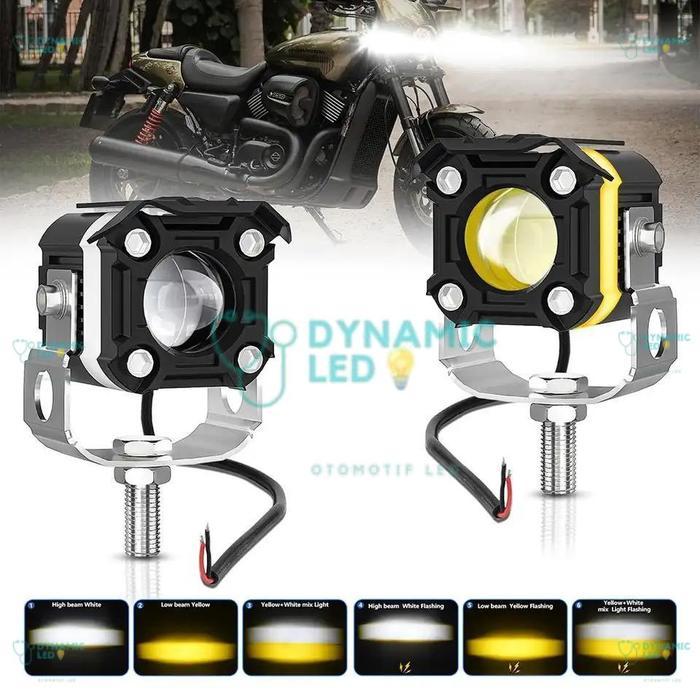 Lampu Tembak Led D4 Laser Gun 1 Mata Lampu Sorot Led Laser Kotak 4 Mod - Merah