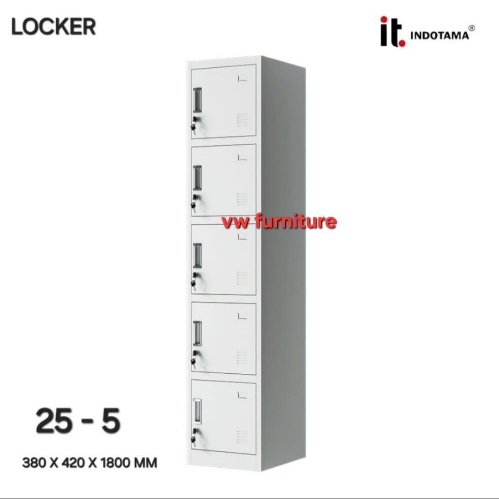 Locker 5 Tingkat Besi - Laci Locker - Laci Arsip - Medan