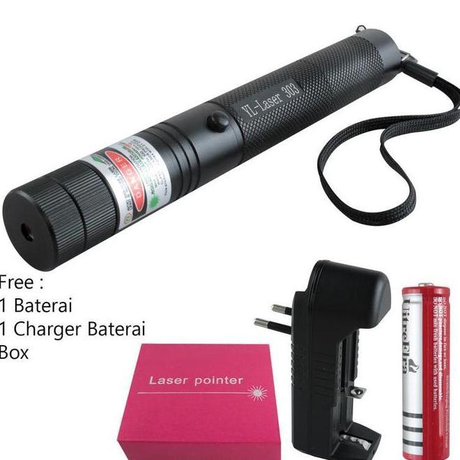 Laser Senter Pointer Hijau Re Dengan Batre Dantempat Cash Batrai Senterlaser303 U Hitam Merah Alumin
