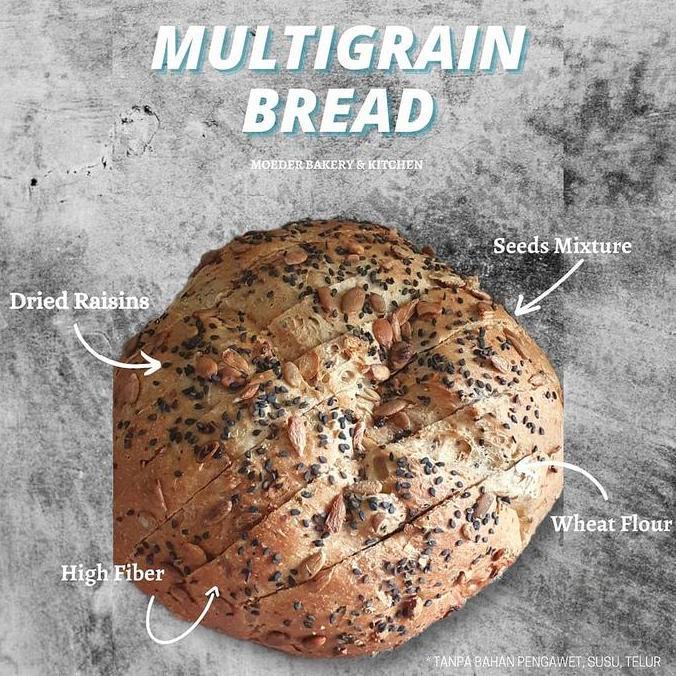 vegan bread / multigrain bread / roti gandum