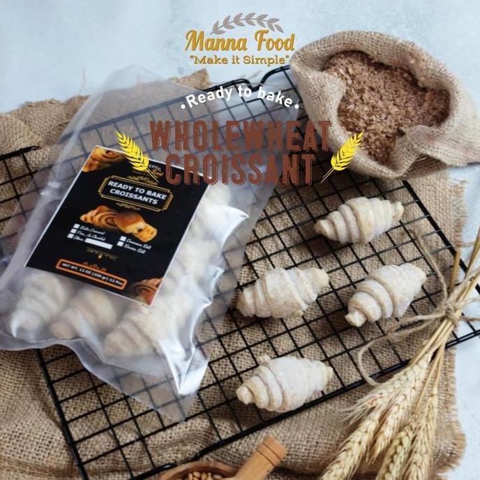 Wholewheat Croissant L RTB isi 6 Manna Food / Croissant Gandum Frozen