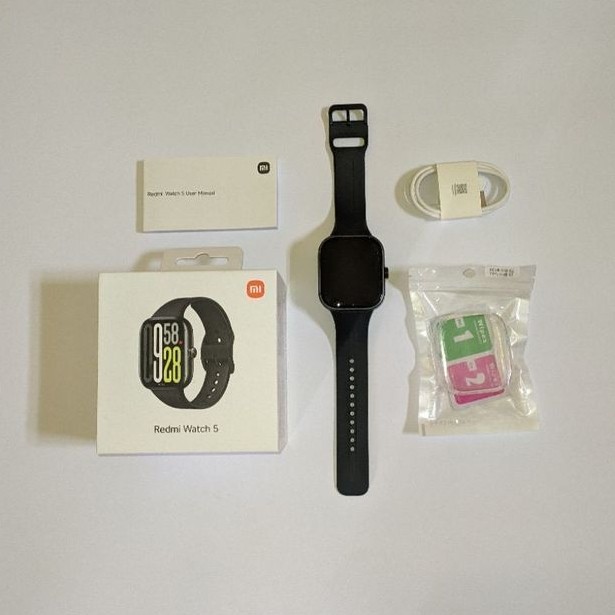 {SECOND} Xiaomi Redmi watch 5 -free case pelindung- (Obsidian black) / smartwatch second / barang be