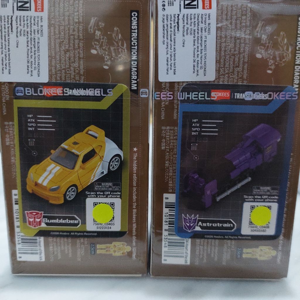 "BUMBLEBEE, ASTROTRAIN" Transformers Wheels C04 (OFC)