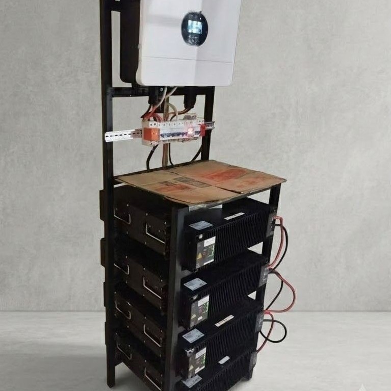 Rak tempat battery dan Inverter untuk paket server PLTS
