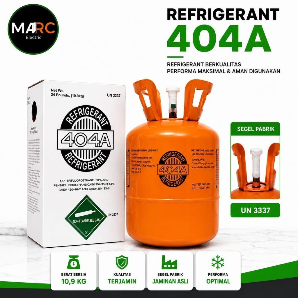 R404A/R404/R 404 refrigerant isi 10,9 kg segel pabrik