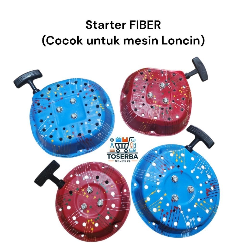 Starter FIBER Cocok untuk mesin Loncin 7hp / 7pk 14hp / 14pk 16hp /16pk 10hp / 10pk