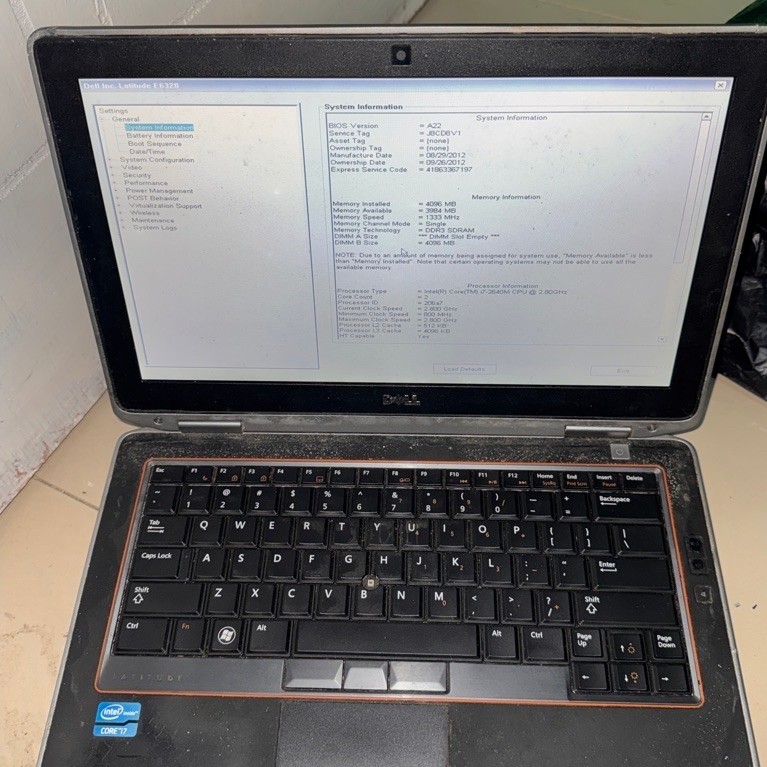 dell latitude E6320 Core i7 gen2 mainbord normal