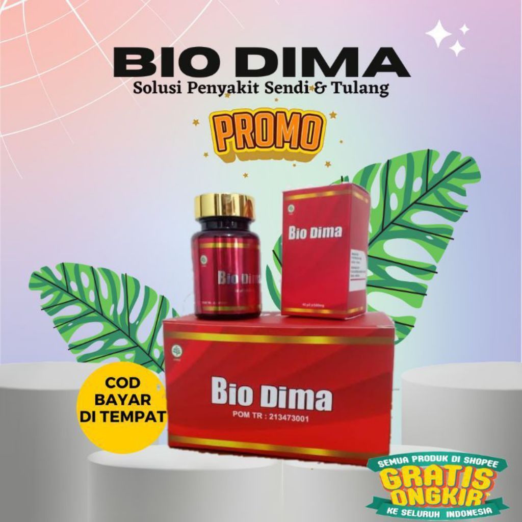 Bio Dima Asli Original Herbal Nyeri Sendi Tulang Syaraf Pinggal Lutut Asam Urat Rematik Kolesterol A