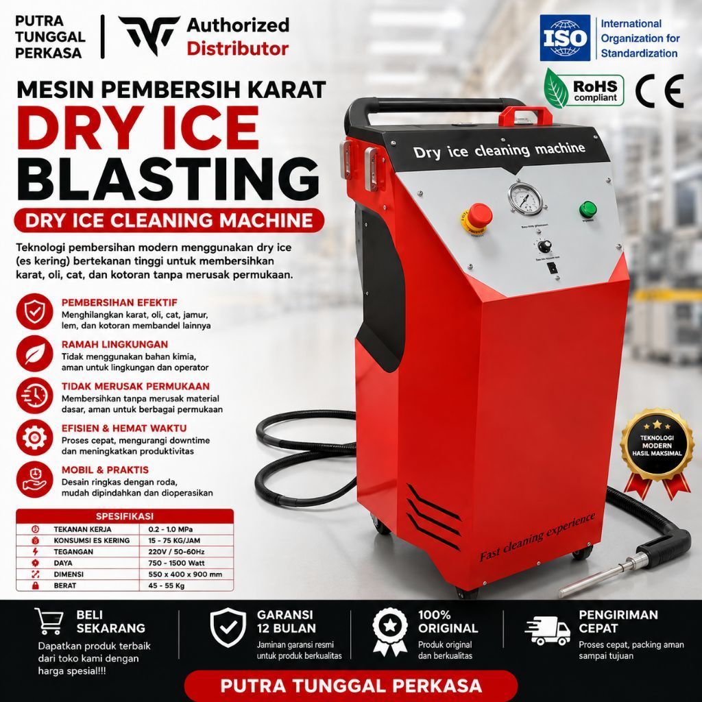 Mesin Pembersih Karat Dry Ice Blasting Machine Dry Ice Cleaning Mesin Cleaning Industri