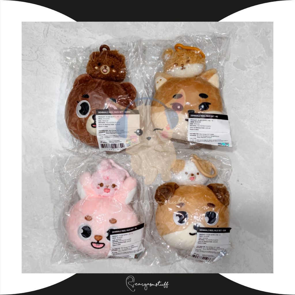 DAY6 DENIMALZ REEL FACE SET PLUSH KEYRING DOLL OFFICIAL MERCHANDISE MD