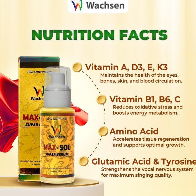 Max Sol Super Serum Vitamin Burung Sultan Booster Gacor Rahasia Performa Mewah Kicau Kristal Formula