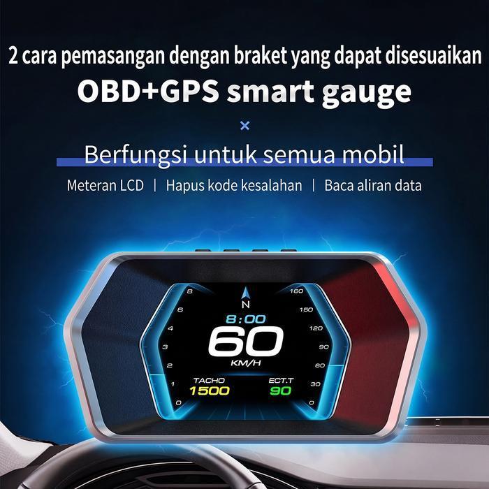 ACRODER OBD DISPLAY MOBIL P17 OBD2 GPS BACA ALIRAN DATA UNTUK MOBIL UNIVERSAL ORIGINAL DAN TERPERCAY