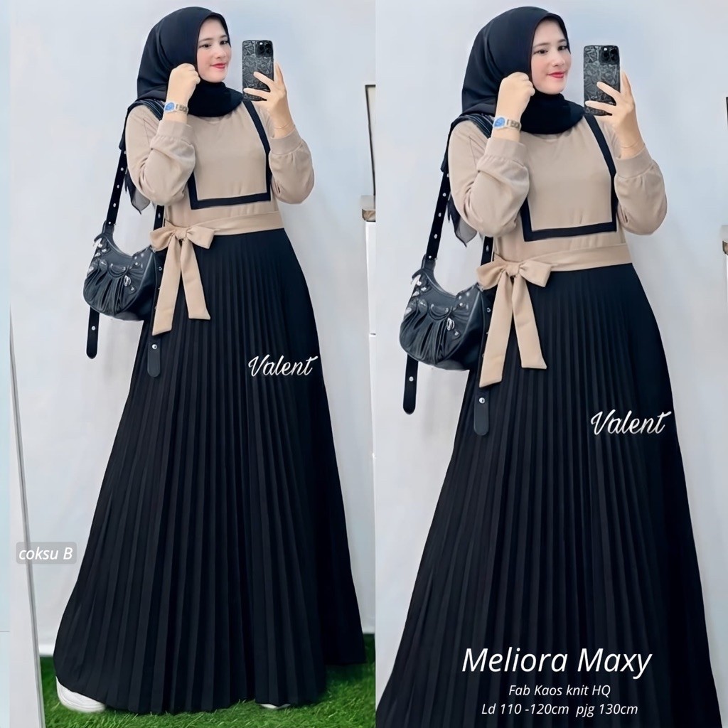 DRESS KAOS KNIT PREMIUM KEKINIAN MELIORA MAXY ORIGINAL by VALENT HIJAB